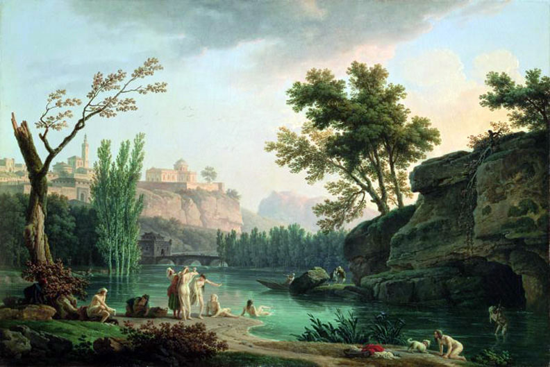 Summer Evening Landscape in Italy 